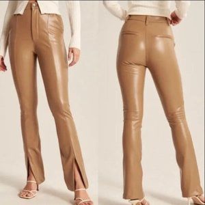 Abercrombie Split Front Ultra High Rise Leather Pants - Size 26